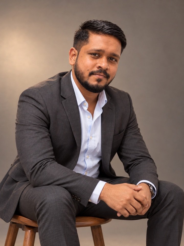 Mohammad Danyal, founder of OPENDOTT. Studio portrait